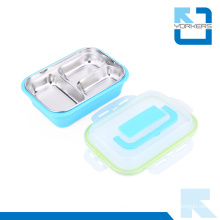 High Quality Stainless Steel 3 Compartments Korean Lunch Box Bento